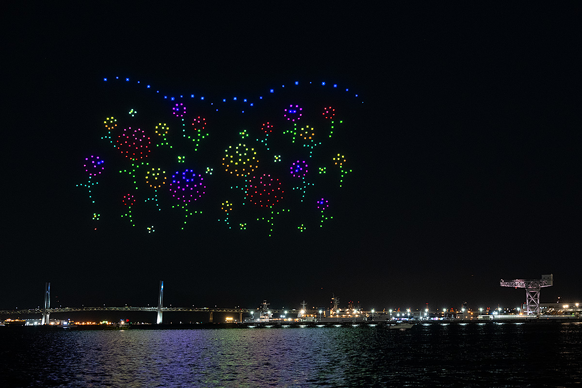 地球と。咲きに行こう。1 year to go. GREEN×EXPO 2027 ドローンショー