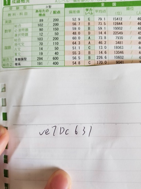 模試結果から合格した大学当ててみて 星塚研究所