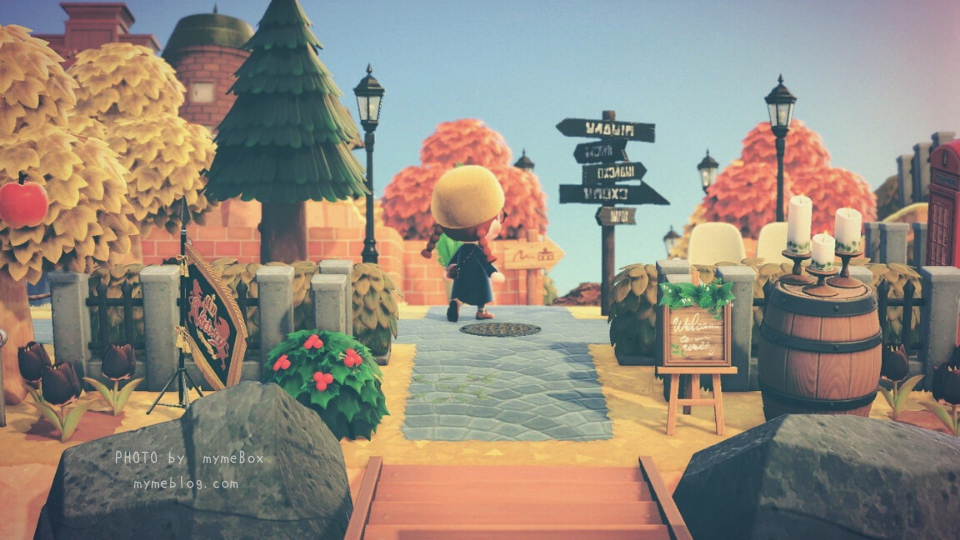 あつ森 島の入り口 飛行場前とアンティークな時計台 マイミーボックス Myme Box