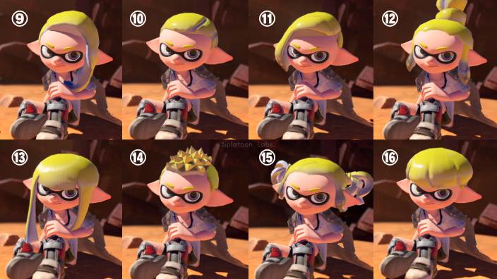 【スプラトゥーン3】髪型一覧・イカ・24種類・ボーイとガール