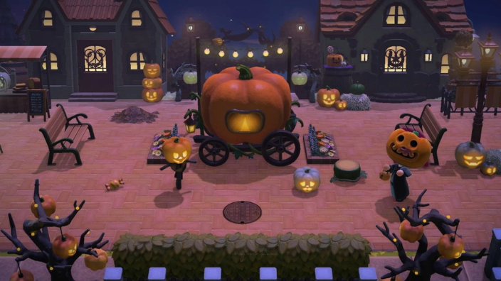 【あつ森】ハロウィン家具・飾り付け・レイアウト・おしゃれ・広場・会場・かぼちゃの馬車