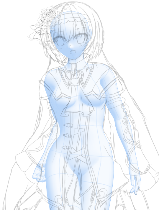 3D素材デッサン人形を使ってイラストを描く - ココアのお勉強ブログ