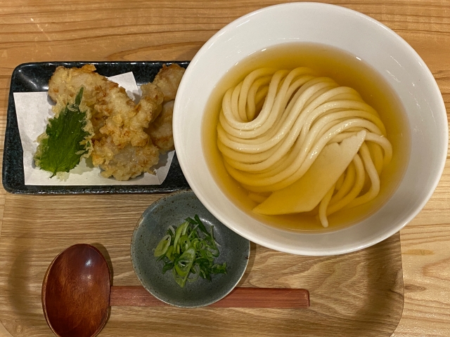 奈良県天理市で味わううどん『自家製うどん うさ』の「とりてんひや