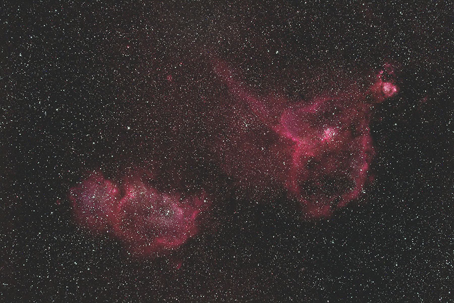 ハート星雲 IC1805 ＆ 胎児星雲 IC1848