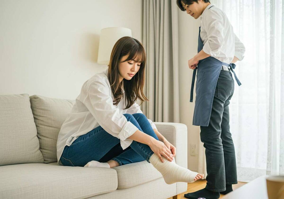 ImageFX彼女怪我