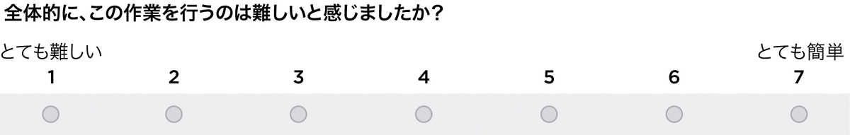 7段階評価のフォーマット