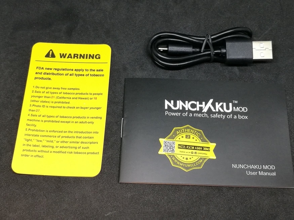 f:id:hrktksm:20180513110855j:plain UWELL NUNCHAKU MOD 付属品