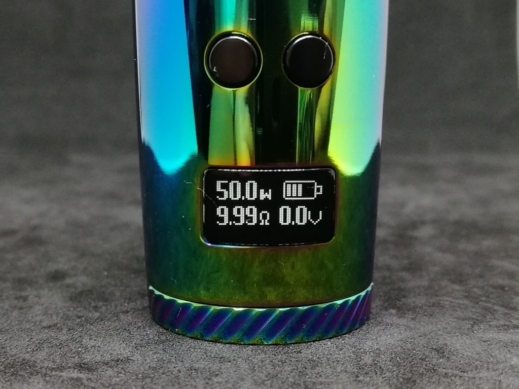 f:id:hrktksm:20180513111021j:plain UWELL NUNCHAKU MOD 液晶・パワーモード