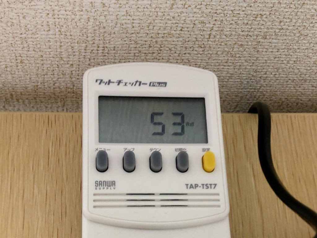 FlexiSpot 電動式昇降デスク E1E 昇降中電力