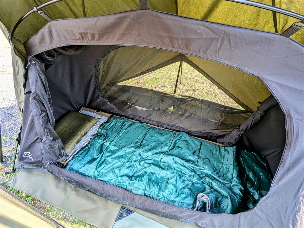 GOGlamping SKY EYEに寝具を入れてみた