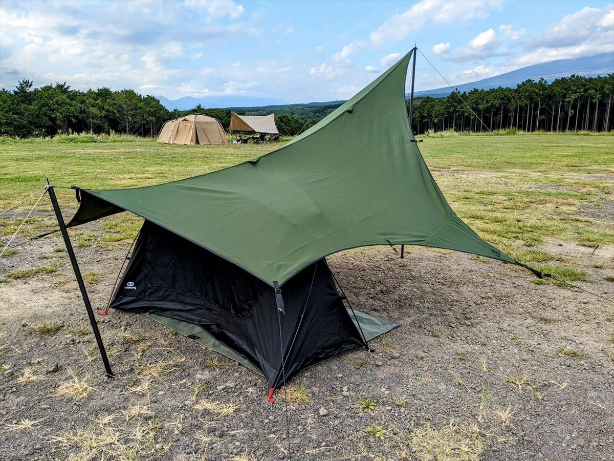 GOGlamping 山帆ヘキサタープ TCとSKY EYEの組み合わせ