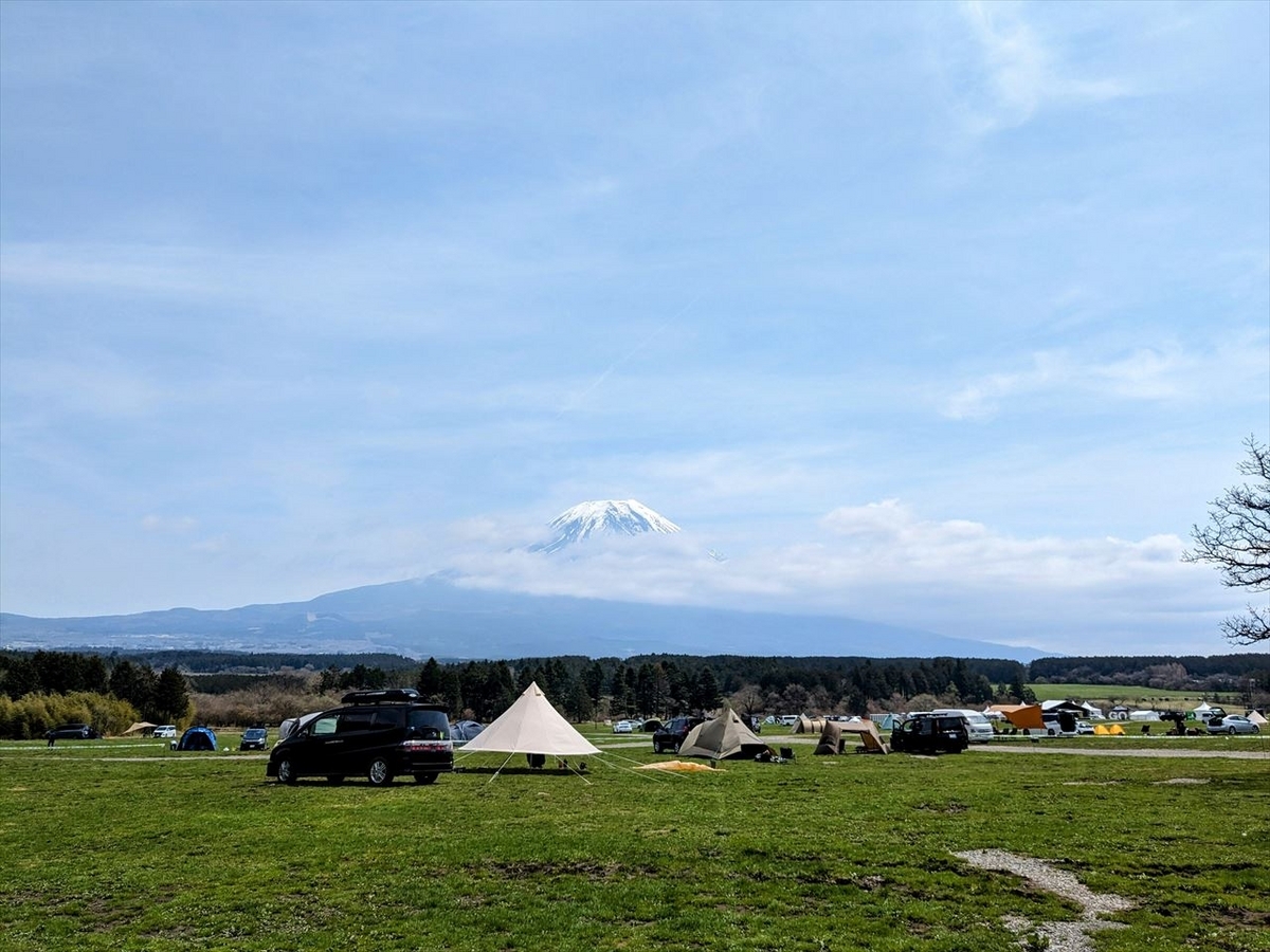 ふもとっぱらキャンプ場で春キャンプ