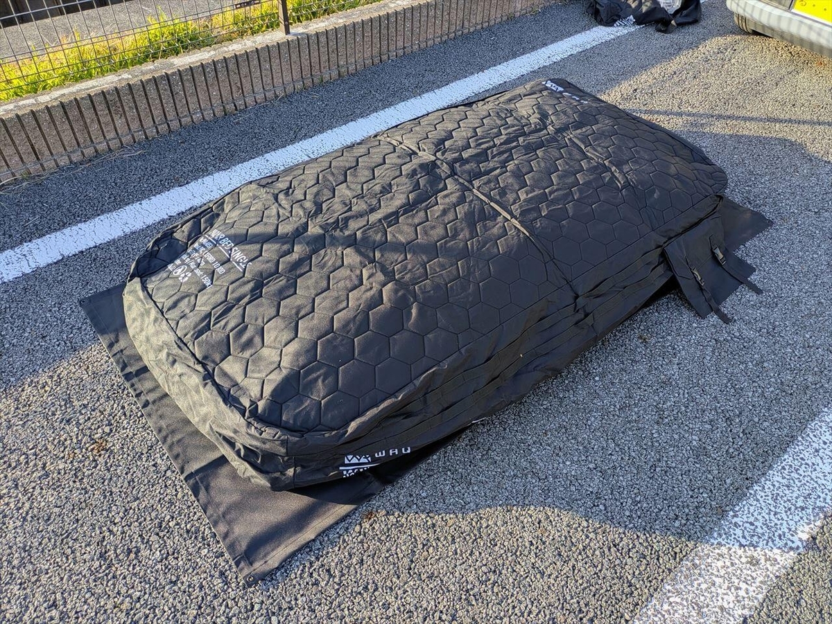 WAQ エアベッドシングルをポンプで膨らませて1分経った