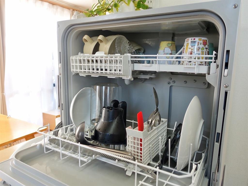 食洗器を開けた様子
