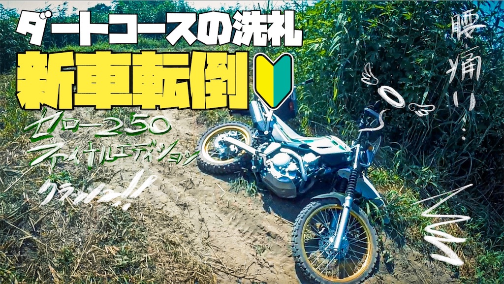 動画up セロー初めての転倒 新車 モトブログ セロー250 二輪日和 バイクライフログ