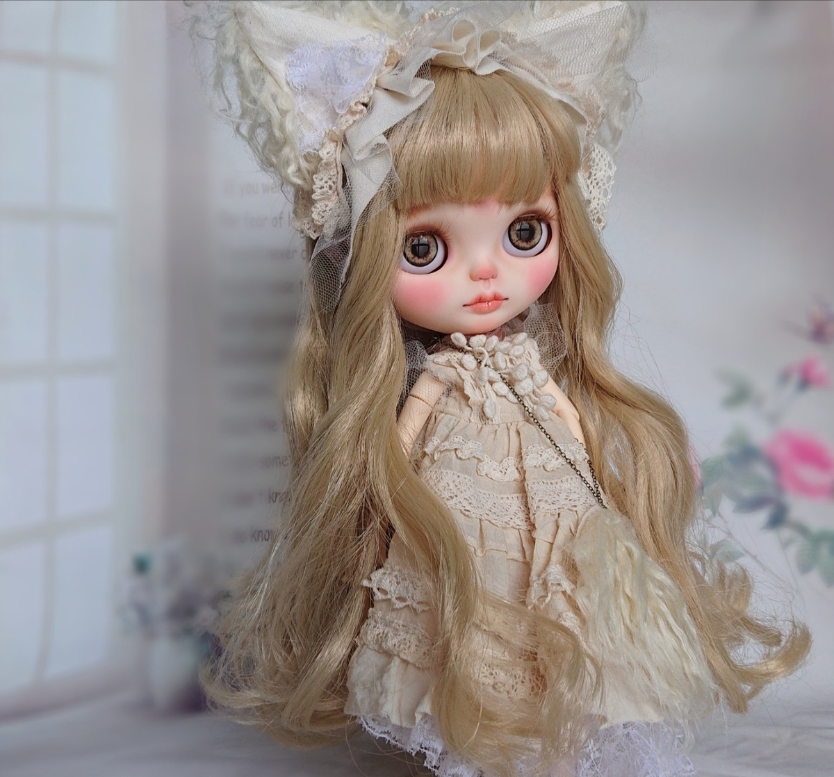 創作ドール 可動ボディ うさぎちゃん 人形 編みぐるみ ブライス