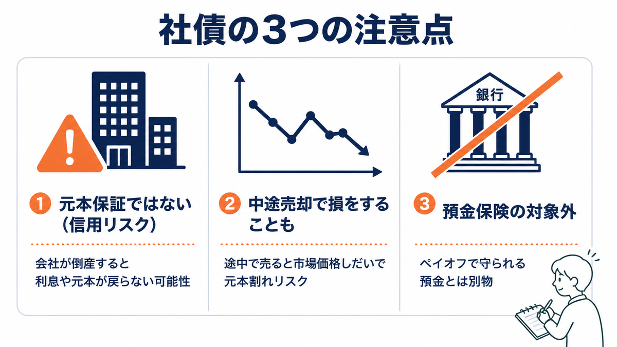 社債のリスクと注意点
