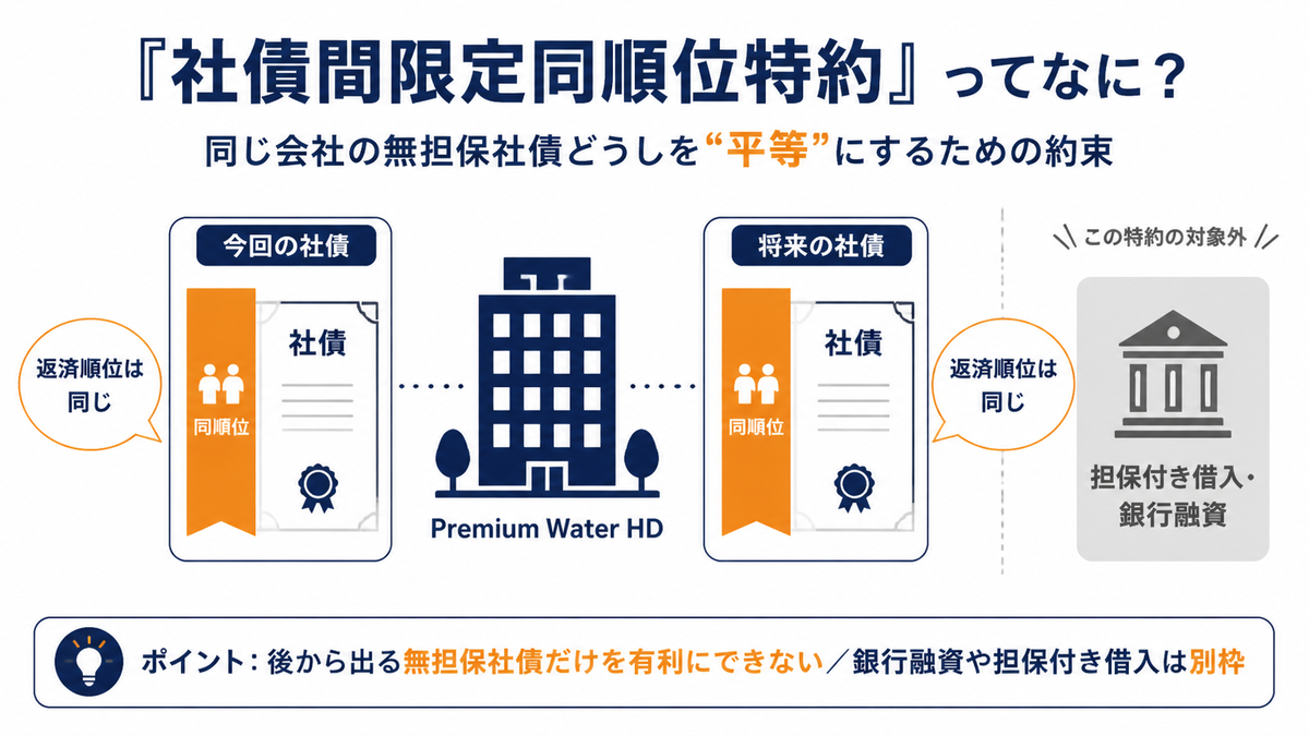 社債間限定同順位特約