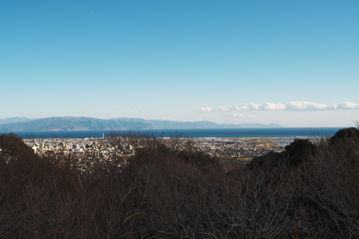 岩本山公園 山頂展望台 伊豆方向