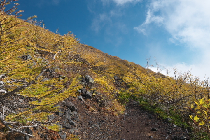 富士山　宝永山へのルート