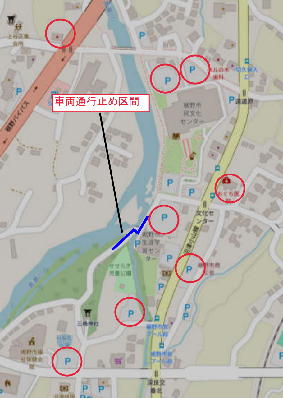 第51回裾野市農業まつり 一般駐車場 位置図