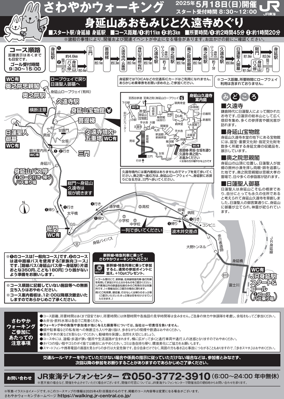 さわやかウォーキング 身延山あおもみじと久遠寺めぐり2025