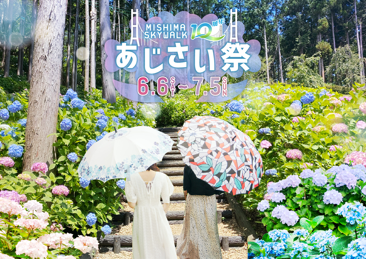 6日(土)から三島スカイウォークであじさい祭開催予定 - イベとぴ