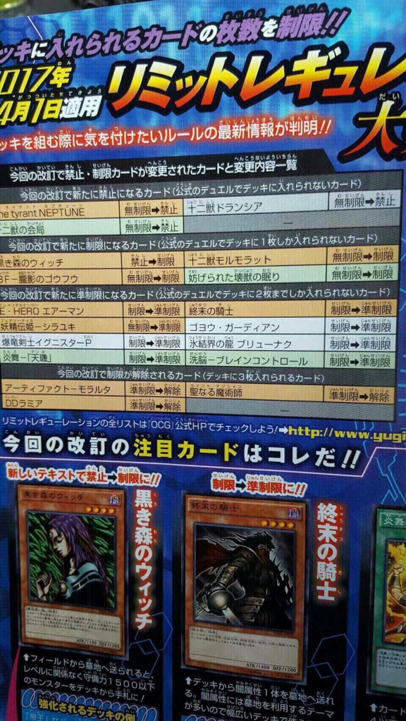 2017年4月制限改訂決定!【十二獣】禁止化へ。