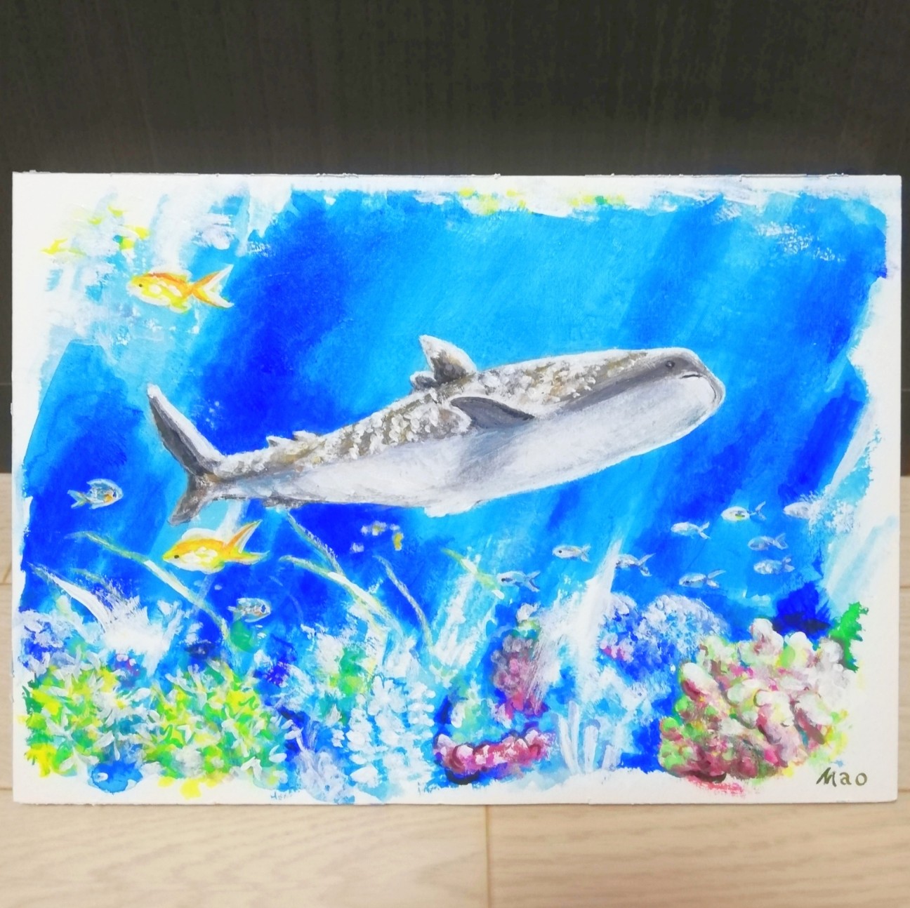 青の輝き 初夏の海風 - うさぎのアート Mao