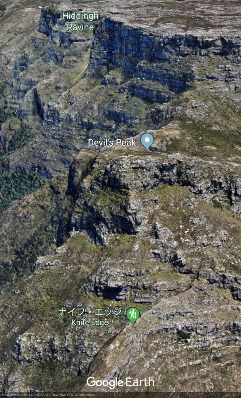 Let's look at Table Mountain in South Africa by satellite image. FIND