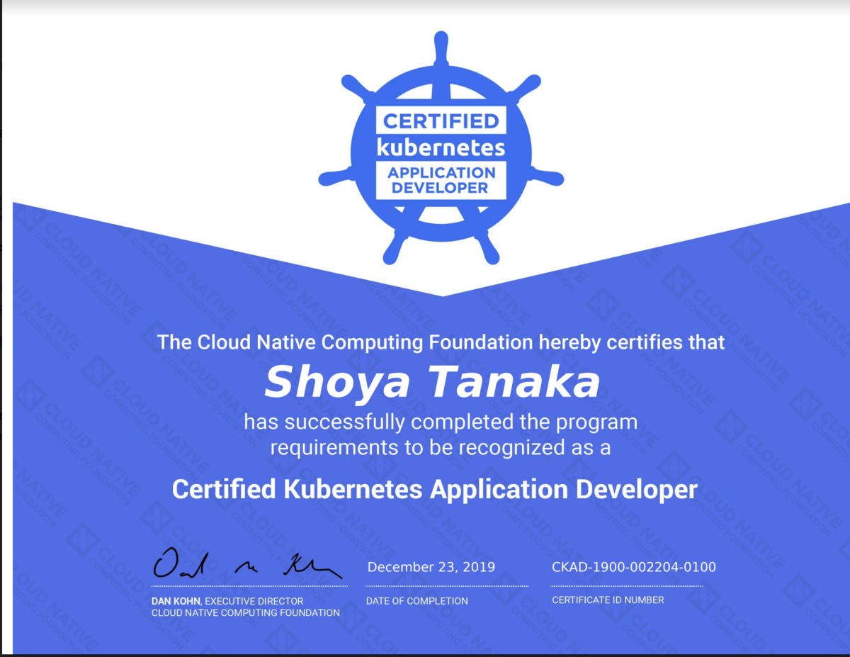 Certified Kubernetes Application Developer
