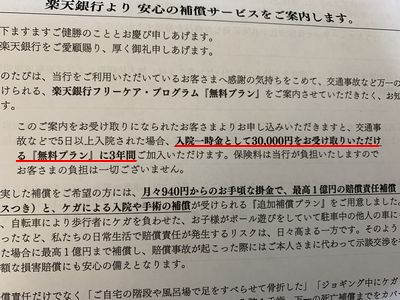 フリーケア プログラムの加入依頼書が届くのは今回で3回目 ふたご座の興味津々