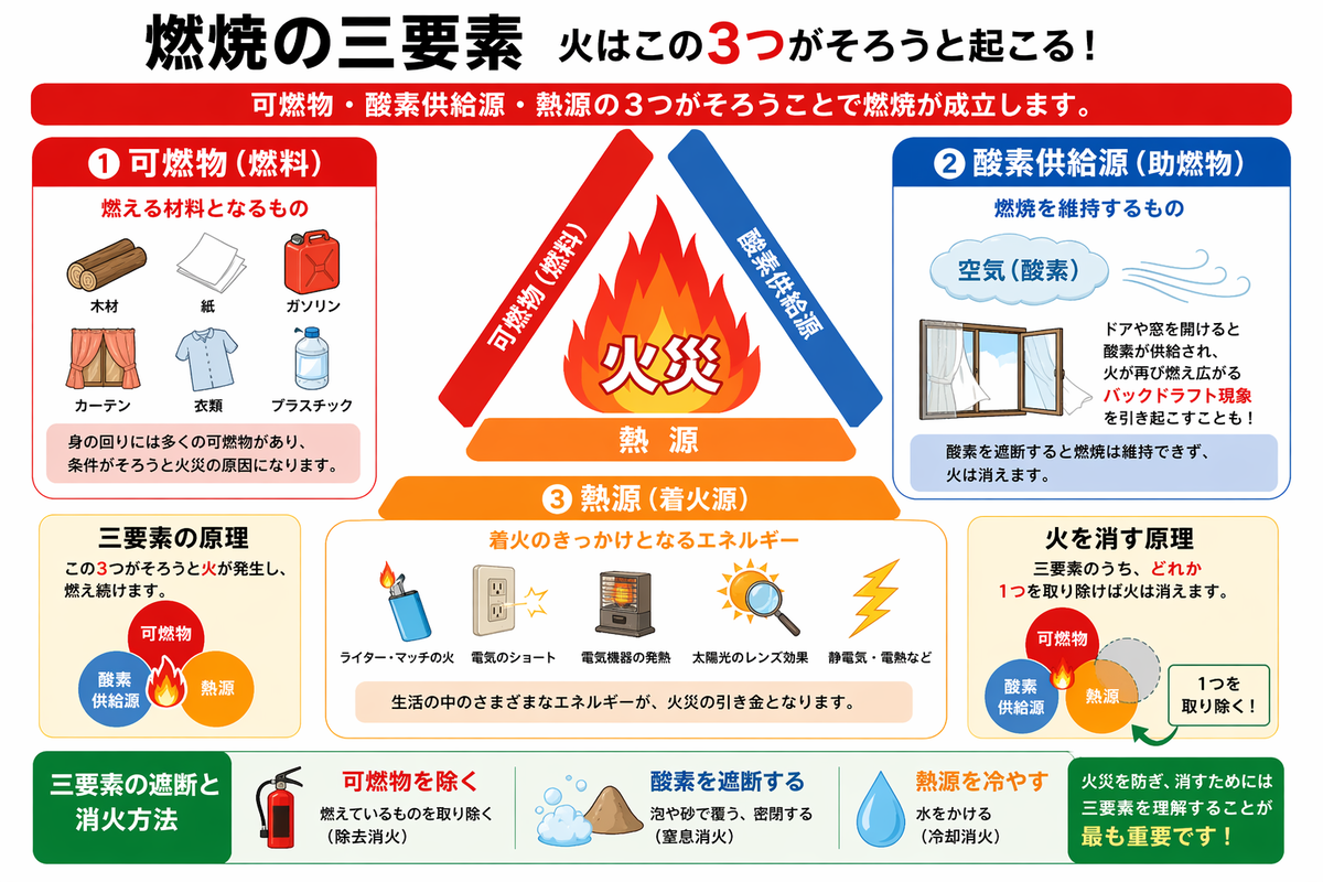 火災はなぜ起きる?現役消防職員が教える「燃焼の三要素」と防ぎ方 - 一つ先の標準 〜未来を少しよい方に〜