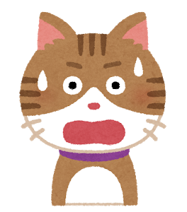 焦った猫の絵