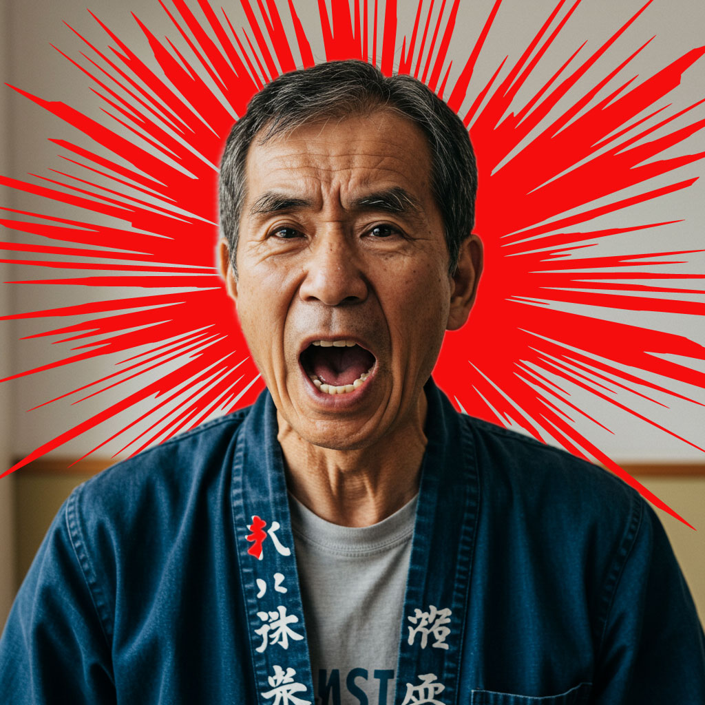 怒っている年配者の画像