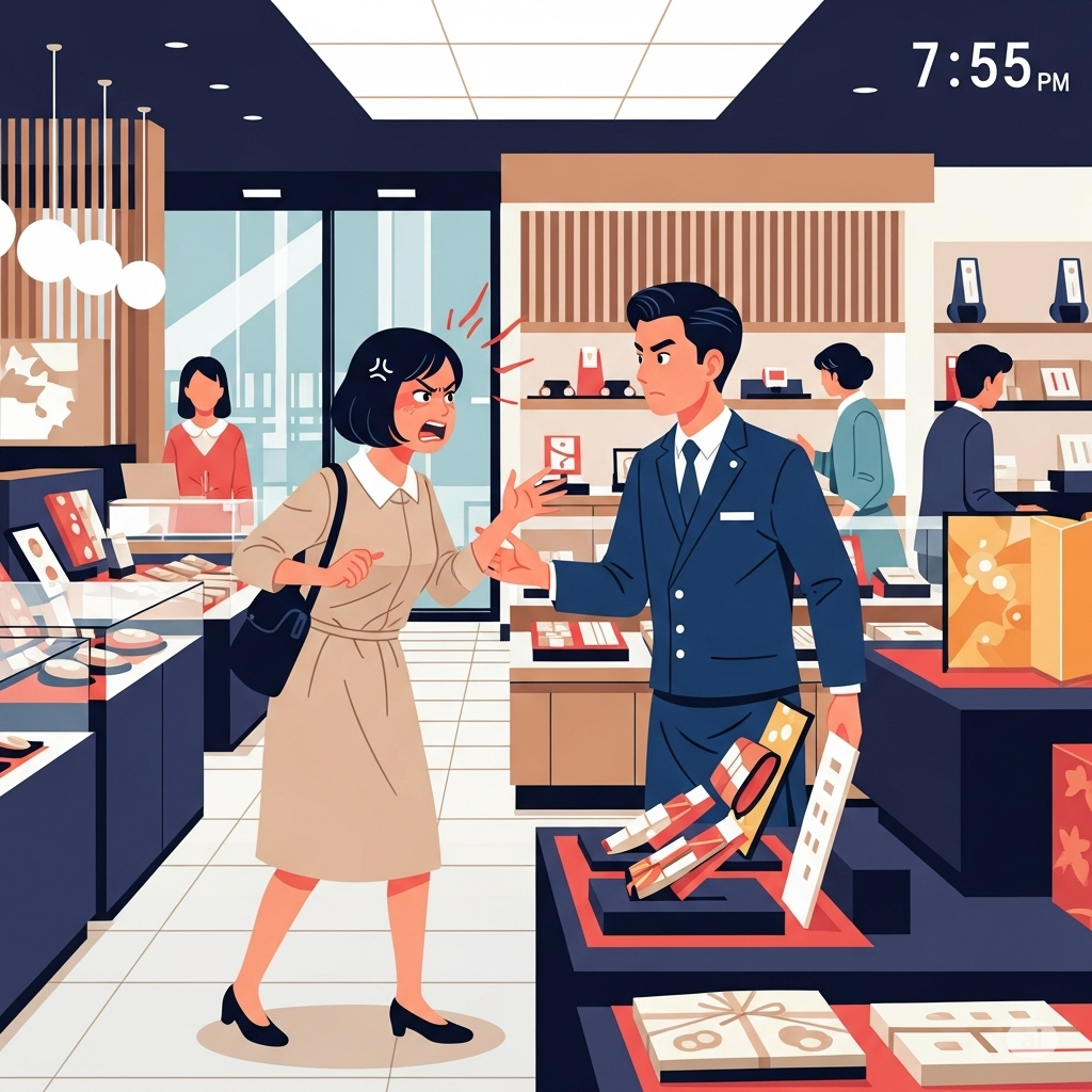 閉店間際のトラブルのイメージ画像