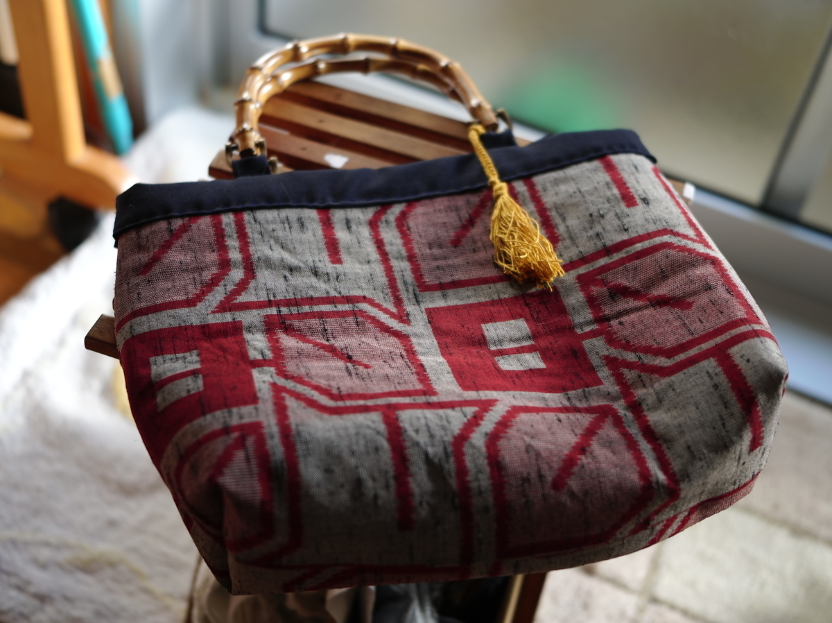 樋口愉美子 イエロー 花柄 刺繍トートバッグ