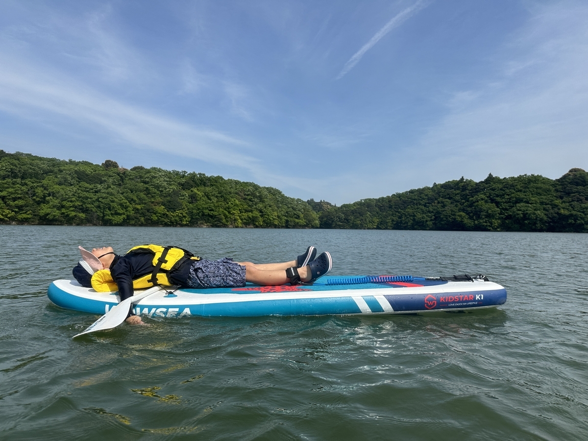 SUP】2024年初めてのSUP 〜息子と一緒にいなさ湖で〜 - 日本“シン”記録