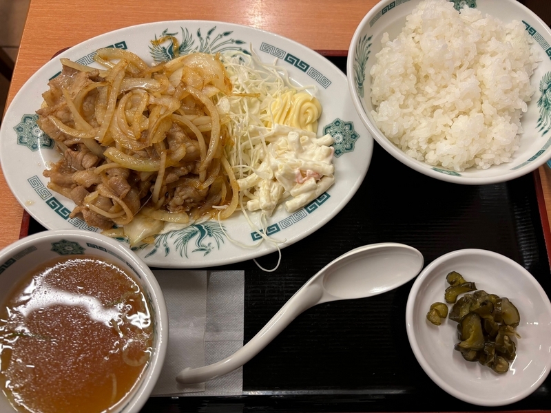 生姜焼き定食 日高屋夕食: 生姜焼き定食（790円） - I love traveling in Japan