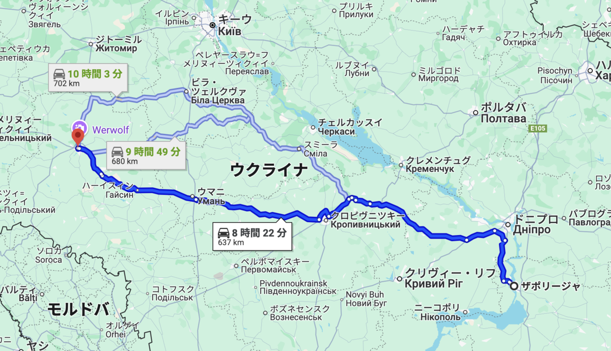 ザポリージャ（獅司の出身地）とヴィーンヌィツャ（安青錦の出身地）は600km以上離れています