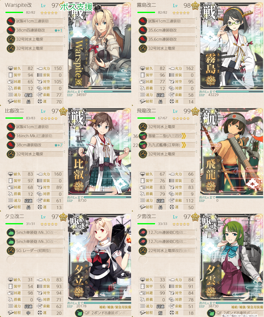 艦これ/19春イベE-5甲/太平洋深海棲姫/前哨戦編成/ボス支援艦隊