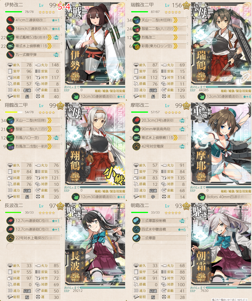 艦これ/節分2020/5-4任務艦隊編成