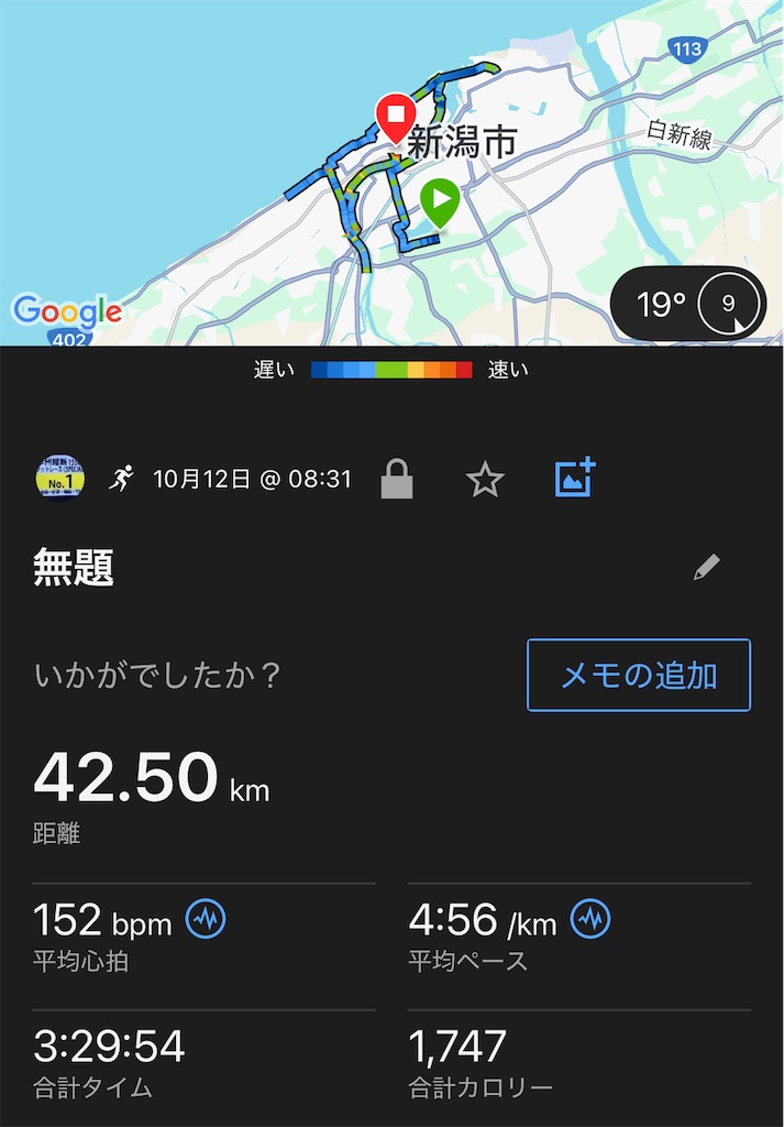 皆様の応援のおかげでまさかのサブ3.5達成！第41回 新潟シティマラソン