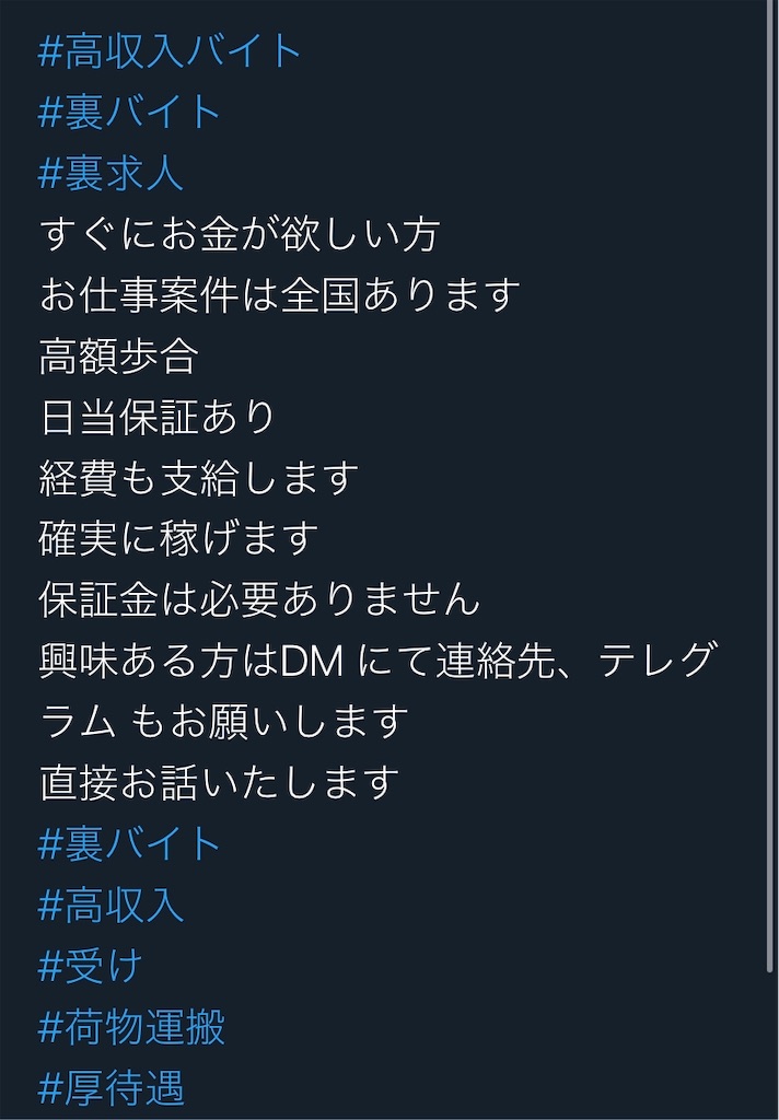 闇バイト応募してみた レビュー日記