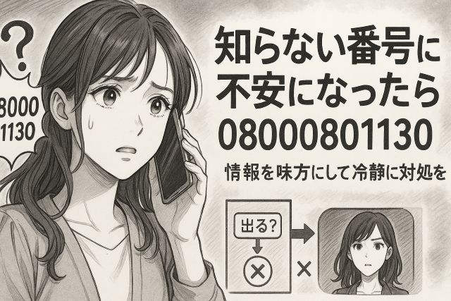 08000801130の正体】この着信、出ても大丈夫？安全性と対処法を徹底