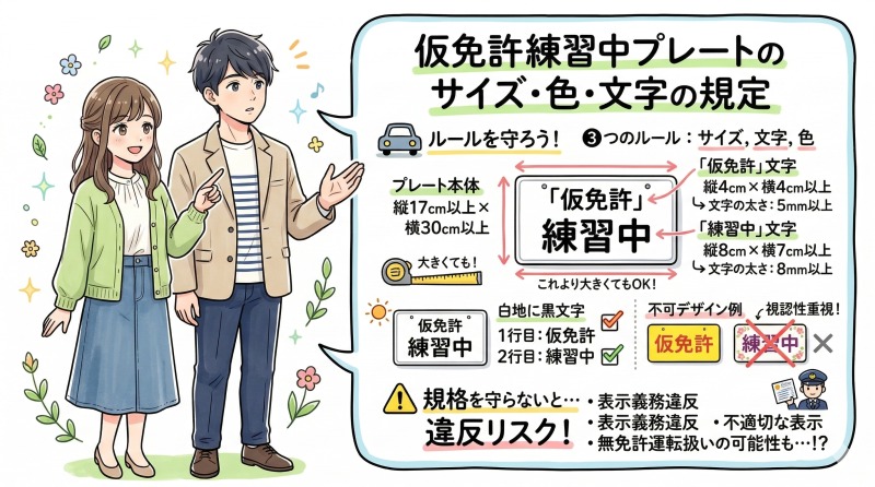 仮免許練習中プレートの貼り方|正しい位置・高さ40cmルールと違反にならない方法 - 知識で満たされたい!
