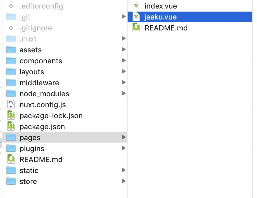 【Vue.js】Nuxt.jsプロジェクト routerlinkで下層ページに往来 クモのようにコツコツと