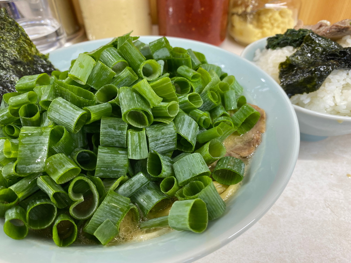 寺田家戸塚店　青ねぎラーメン+半ライス