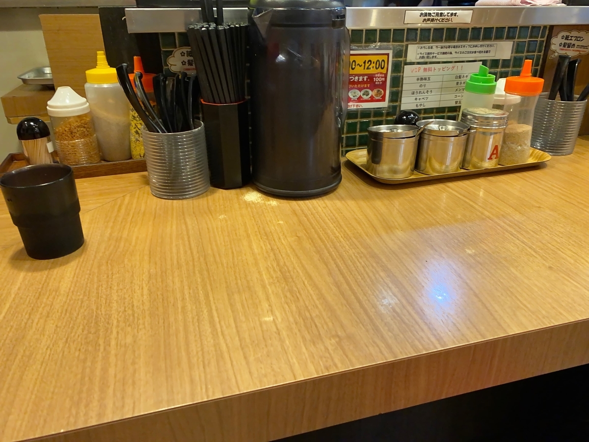 銀家日吉本店　卓上