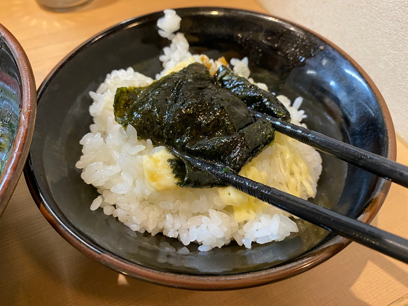 皇綱家　海苔巻きライス